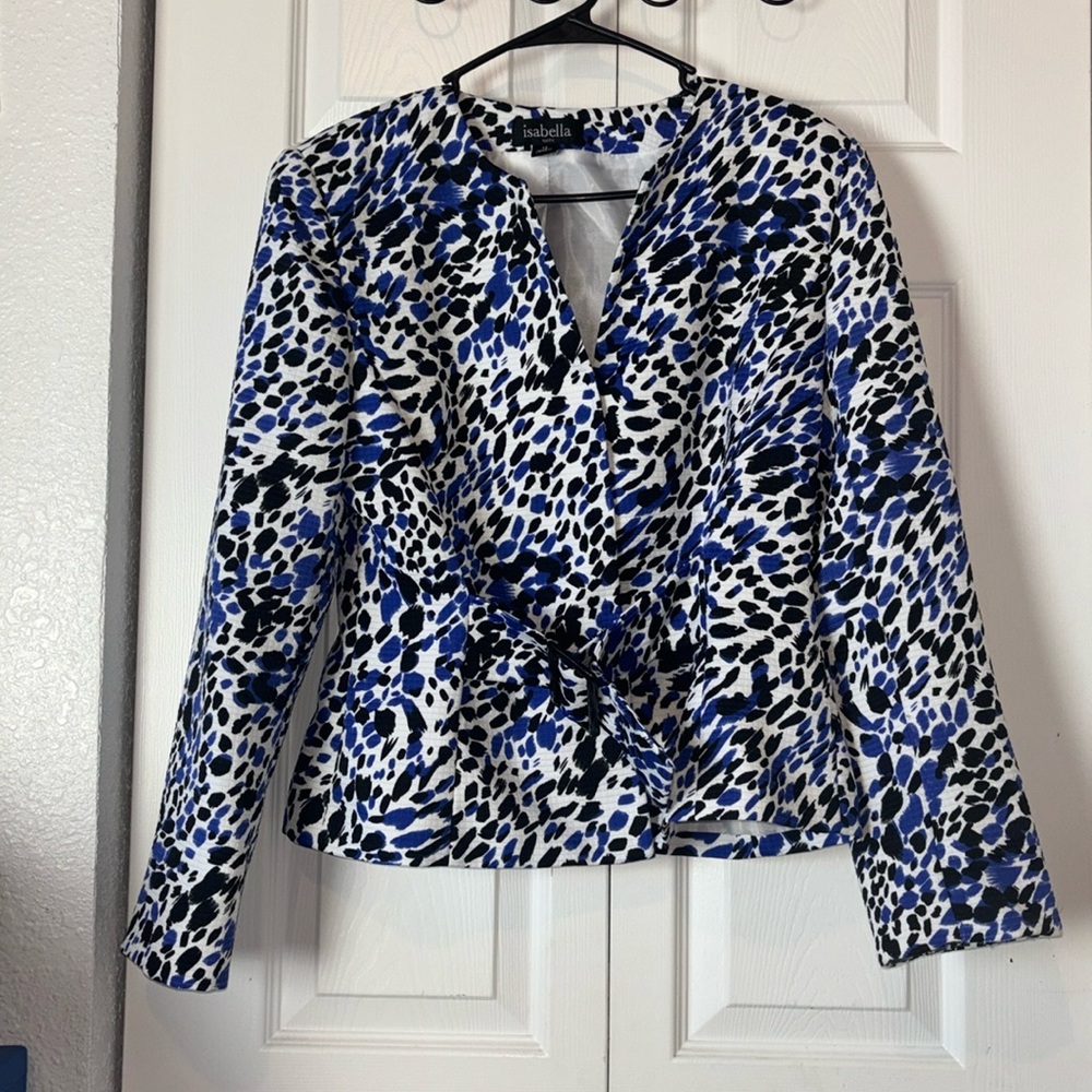 Women's Printed Blazer w/ Belt